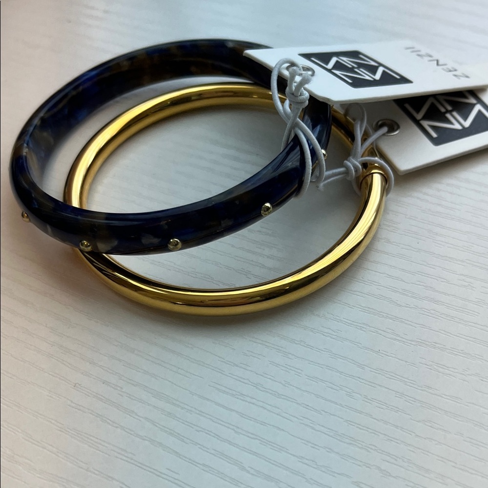 Zenzii Gold and Blue Bracelet Set